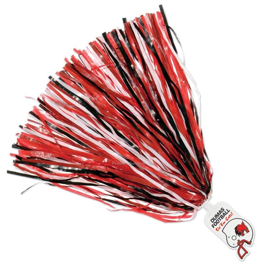 Mascot Pom Poms W/ Up To 4 Mixed Steamer Colors - Helmet End