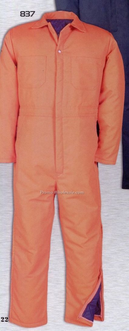 Mid Weight Twill Insulated Coverall W/ Half Leg Zipper (Regular-tall S-xl)