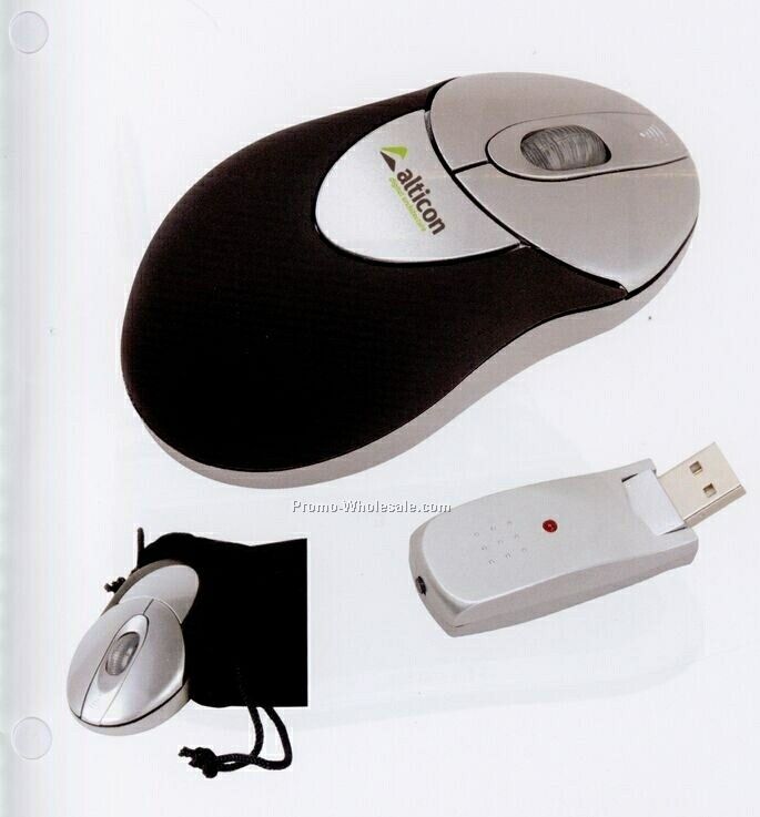 Mini Rf Wireless Optical Mouse With Mini Tilting USB Receiver
