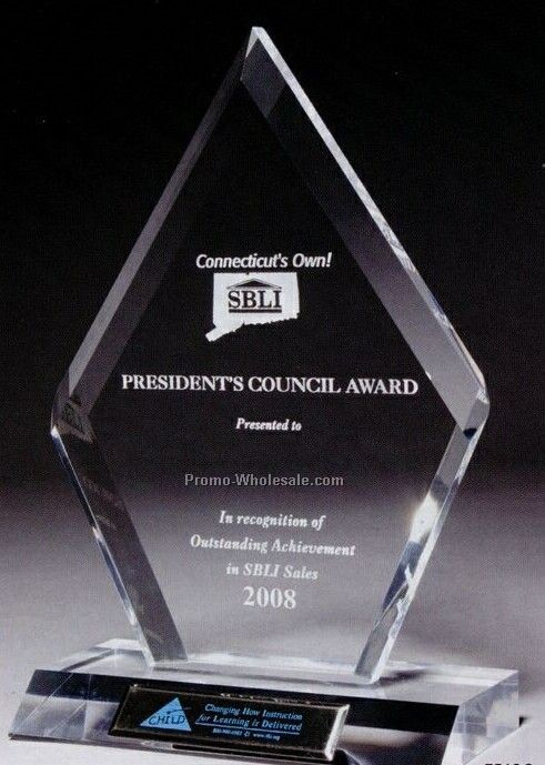 Multi Faceted Acrylic Clear Zenith Award (Laser Engraved)