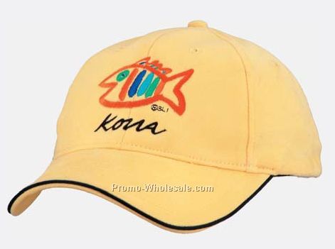 Nu Fit Ultra Lt Brushed Spandex Fitted Cap W/Piped Visor (Domestic In House