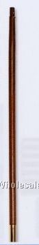 Oak Finish Hardwood Parade Flagpole W/ Brass Joints(7'x1-1/4")