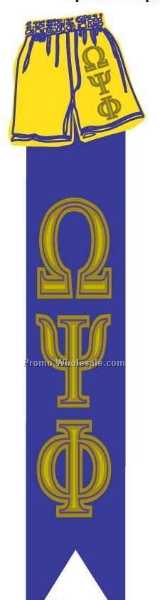 Omega Psi Phi Fraternity Shorts Bookmark W/ Black Back