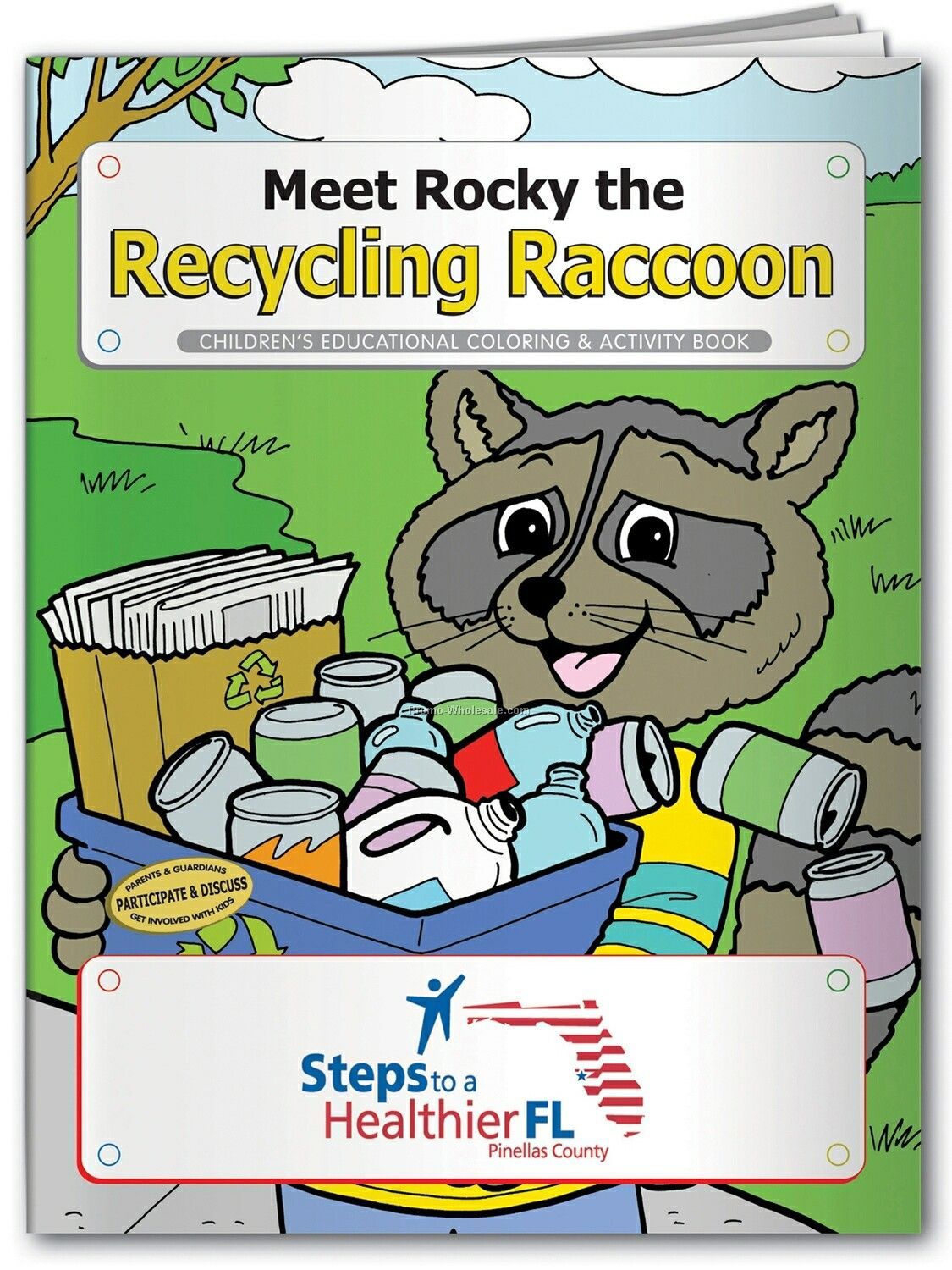 Pillowline Meet Rocky The Recycling Racoon Coloring Book