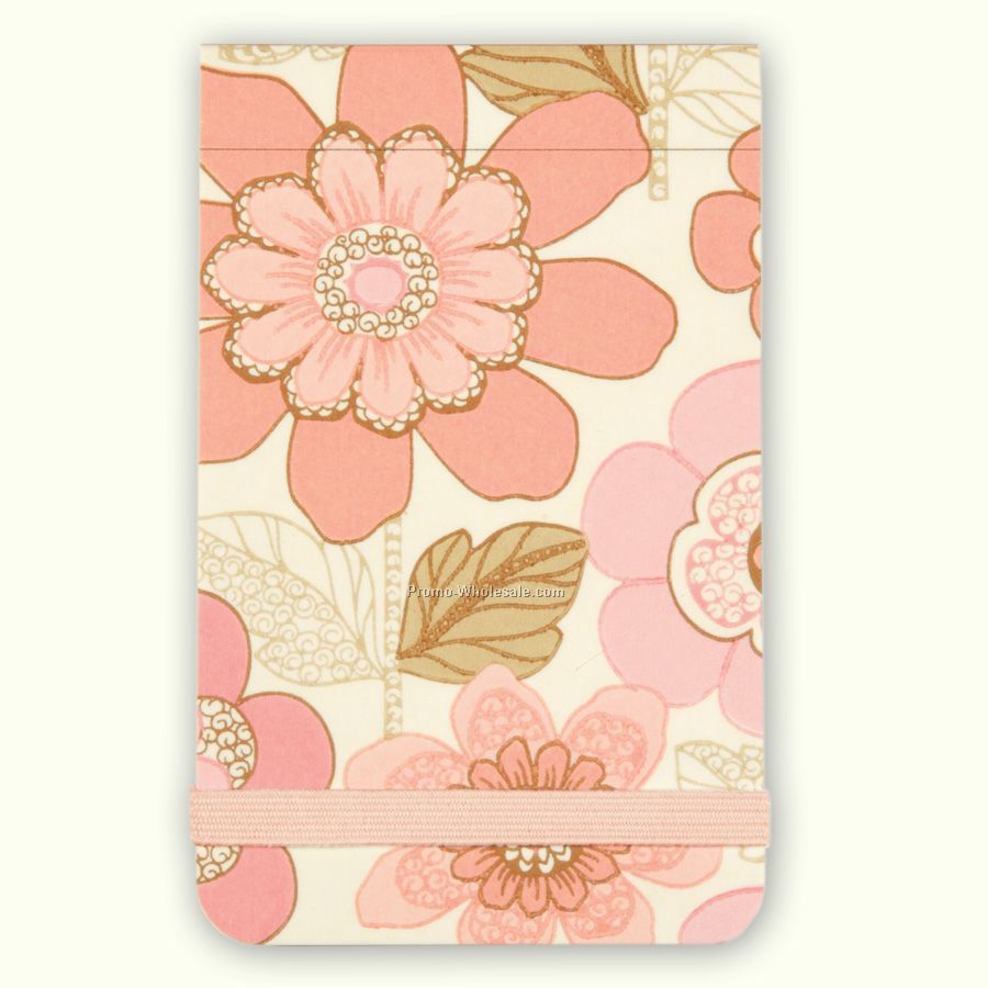 Pink Wallflowers Mini Journal - 6-pack