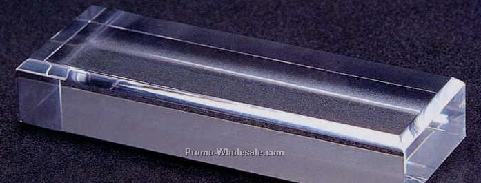 Plexi Fab Acrylic Rectangle Base (Beveled Edge) 2"x8"x1"