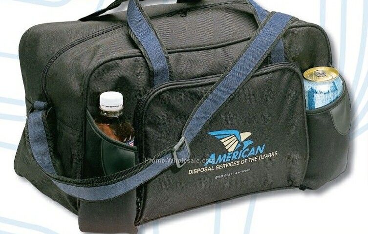 Polyester Sport Bag W/ 2 Neoprene Bottle Pockets