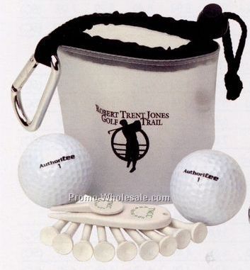 Pvc Drawstring Tour Bag W/ Maxfli Powermax Golf Balls