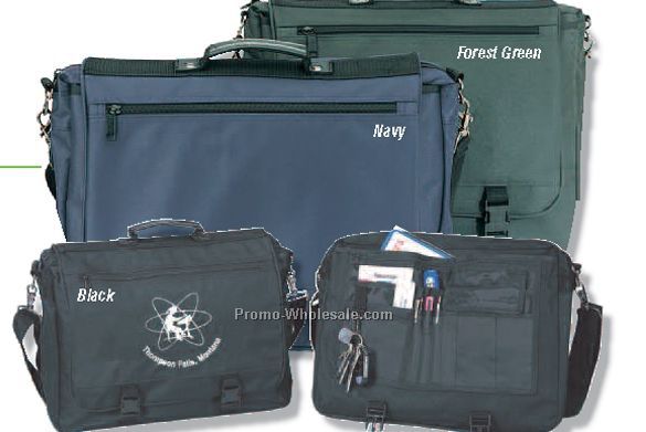 Q-tees Deluxe Expandable Briefcase (16"x12"x6-1/2")