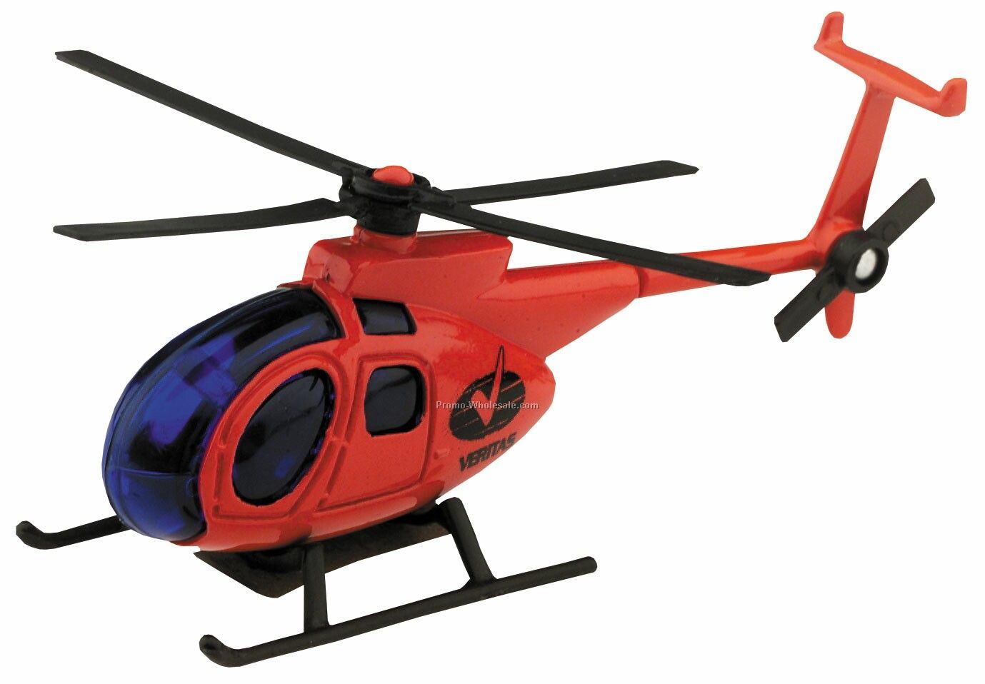 Red Hughes 500 Helicopter Die Cast Mini Vehicles - 3 Day