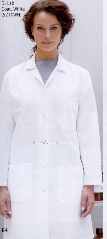 Red Kap Women's 5 Button Front Lab Coat W/ Exterior Pocket (S-xl)