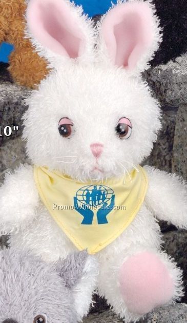 Ruddly Family Stuffed White Bunny (10")