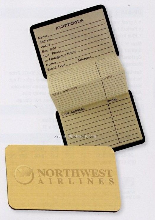 Satin Gold Magnetic Index Address Book (Standard Shipping)