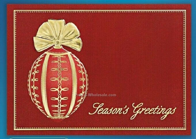 Season's Greetings/ Ornament Holiday Greeting Card (After 10/1)