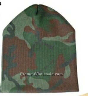 Short Camouflage Beanie Cap