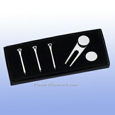 Silver Golf Tee Set (Screened)