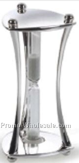 Silver Mini Metal Triangular Sand Timer Hourglass