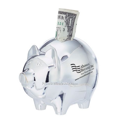 Silver Plated Piggy Bank