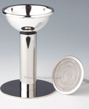 Silver Plated Splay Wine Decanter Funnel With Stand