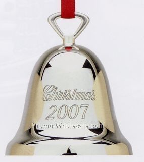Silverplated Series Christmas Bells Ornament W/ Christmas