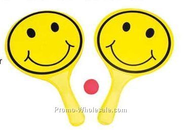 Smiley Face Paddle Ball Set