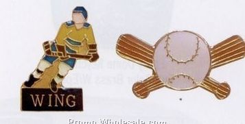 Sports Pins With Stock Epoxy Dome