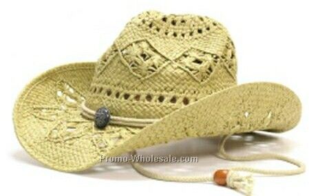 Stock Cowboy Hat With Drawstring