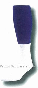 Stock Cushioned Tube Football Socks W/ Colored Top (7-11 Medium)