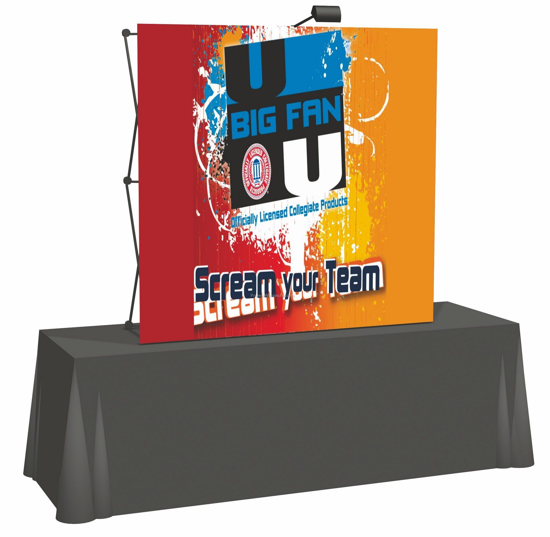 Straight Tabletop Billboard Pop-up Display W/ Face Graphic 6'