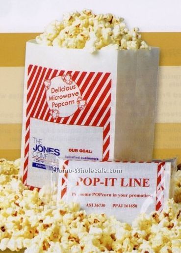 Striped Print Popcorn Bag - 1 Color