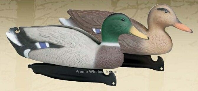 Super Magnum Mallard Duck Decoy W/ Weighted Keel - 3 Drake & 3 Hen