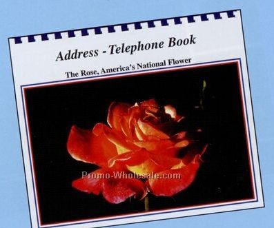 The Rose National Flower Address/ Telephone Book In A Mylar Jacket