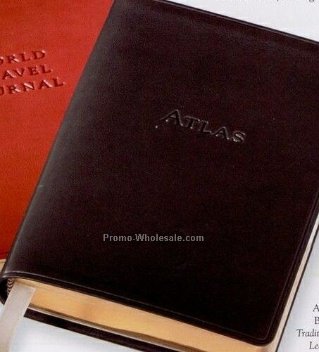 The Traveler's World Atlas W/ Bonded Leather Or Synthetic Cover