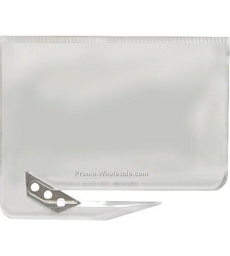 Translucent Clear Business Card Letter Opener (Unimprinted)