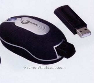 Travel Wireless Mouse W/ Scroll Wheel - Factory Direct (8-10 Weeks)