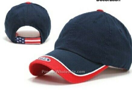 Usa Concave Trim Bio-washed Polo Cap