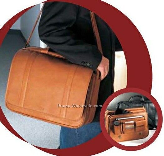 Vaqueta Napa Leather Statesman Laptop Briefcase