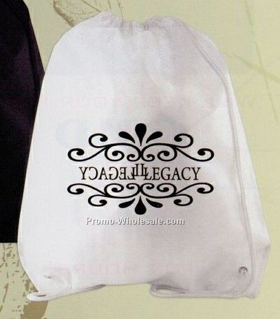 White Non Woven Backpack Bag