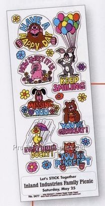 White Paper Silly Stickers With Animals