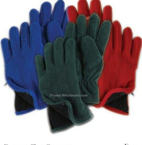 Wolfmark Charcoal Fleece Zipper Glove