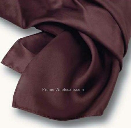 Wolfmark Chocolate Brown Solid Series Silk Scarf