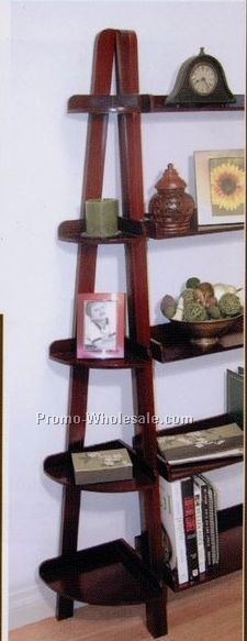 Wood Corner Curio Shelf