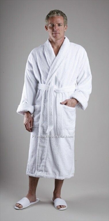 X-large Luxury Rolled Cuff Premier Hotel Shawl Collar Terry Robe