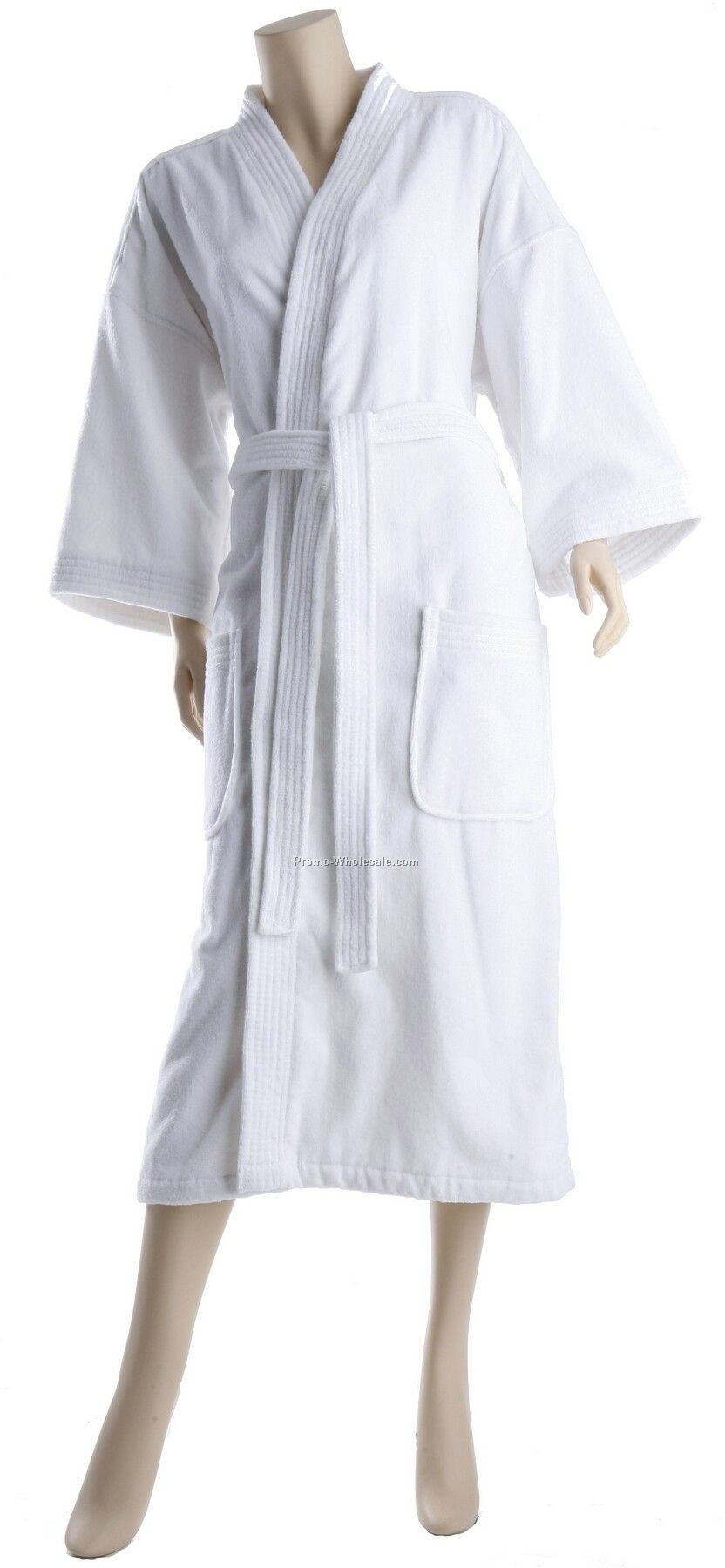 X-large Price Point Basic Velour Kimono Robe