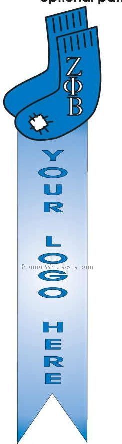 Zeta Phi Beta Sorority Socks Bookmark W/ Black Back