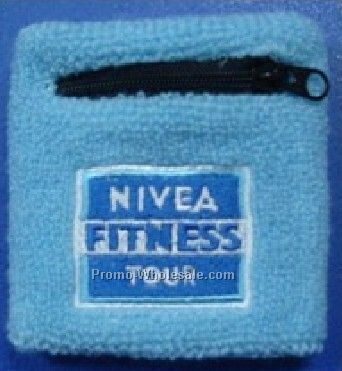 Zipper Terry Cotton Wrist Sweatband