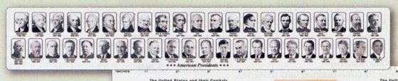 .015" Plastic Presidential Ruler - 2"x12-1/4"