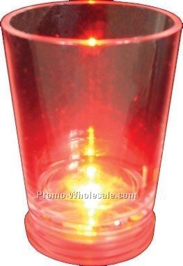 1-1/4 Oz. Light Up Shot Glass W/ Red LED