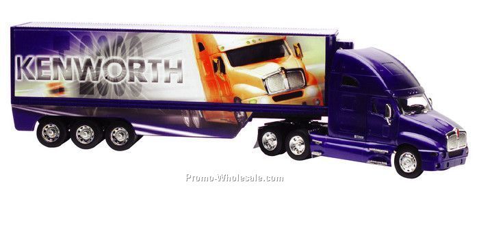1:32 Scale 23"x 3.75" Die Cast Replica Kenworth Tractor And Trailer