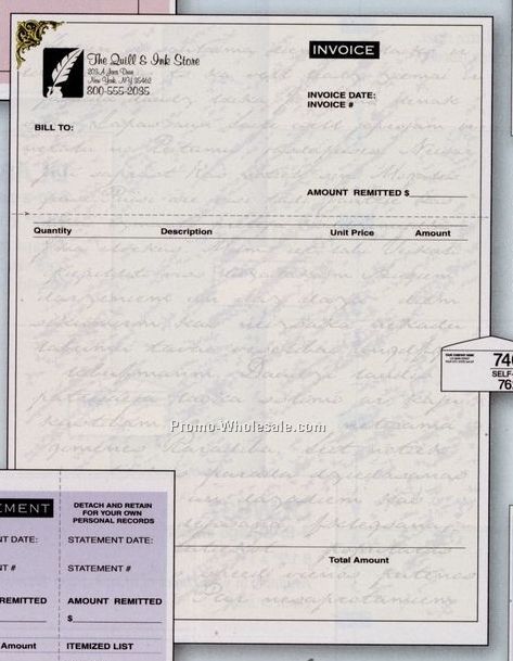 1 Part Prestige Collection Sample Invoice Form (Top Perf Format)